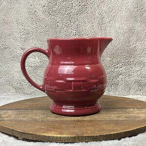 Retired 72oz Longaberger Woven Traditions Pottery Pitcher – Paprika